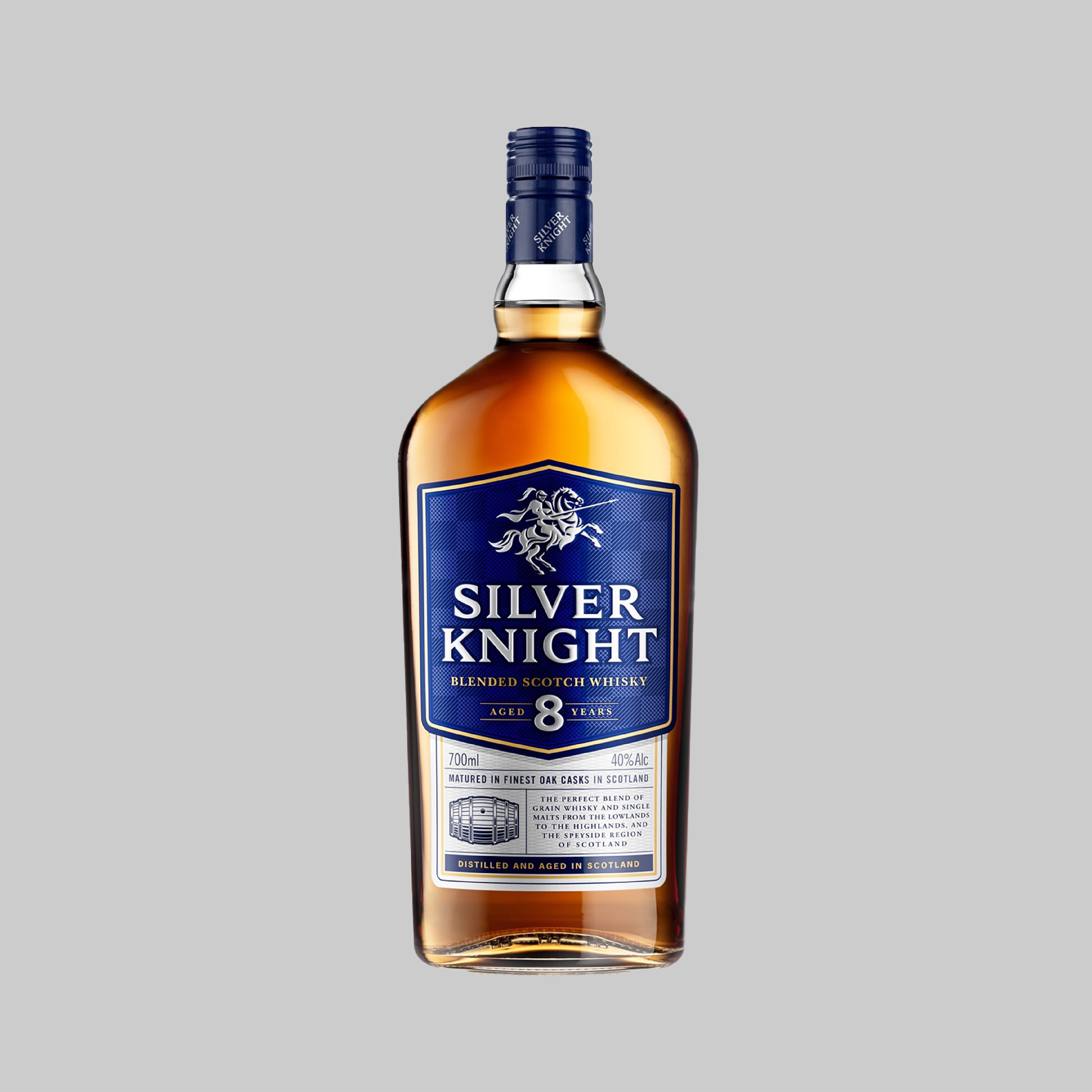 Silver Knight 8 Years Blended Scotch Whisky 700ml 40.0% | TIME2DRINK